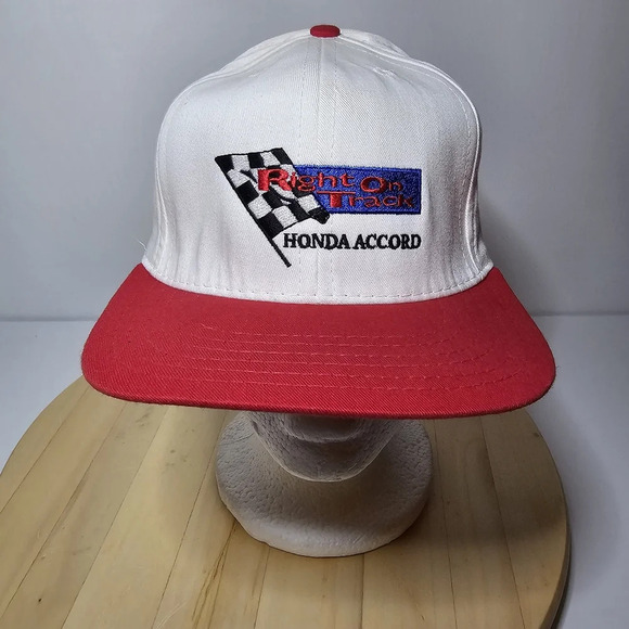 Vintage Honda Accord Right On Track Racing N.O.S Adjustable Hat Cap Made In Usa - Picture 1 of 6